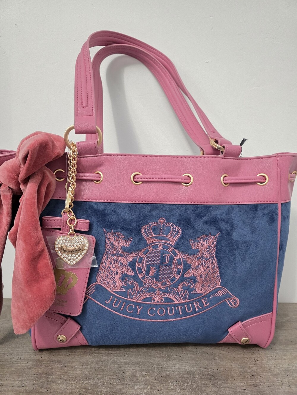 Juicy Couture Scottie Dog Daydreamer Pink Blue Tote Bag Viral Juicy Couture Bag